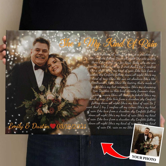 Custom Song Lyrics & Photo, Gift For Couples