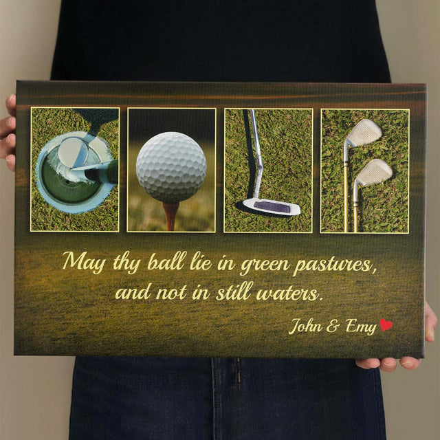 Custom Golf Name Art, Canvas Wall Art