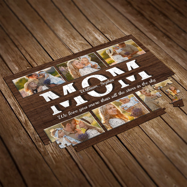 Mom Custom Photo - 6 Pictures, Personalized Name And Text Jigsaw Puzzles