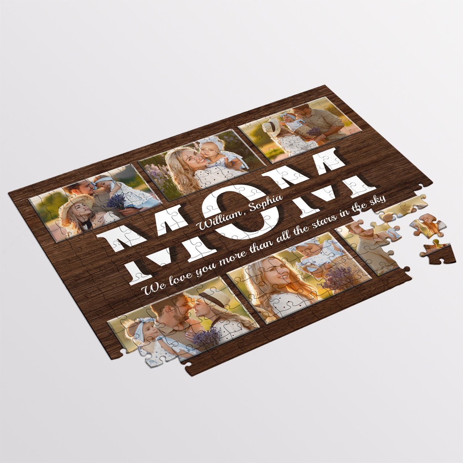 Mom Custom Photo - 6 Pictures, Personalized Name And Text Jigsaw Puzzles