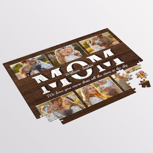Mom Custom Photo - 6 Pictures, Personalized Name And Text Jigsaw Puzzles