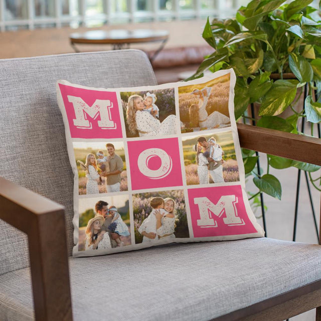 Mom Custom Photo, 6 Pictures Pillow