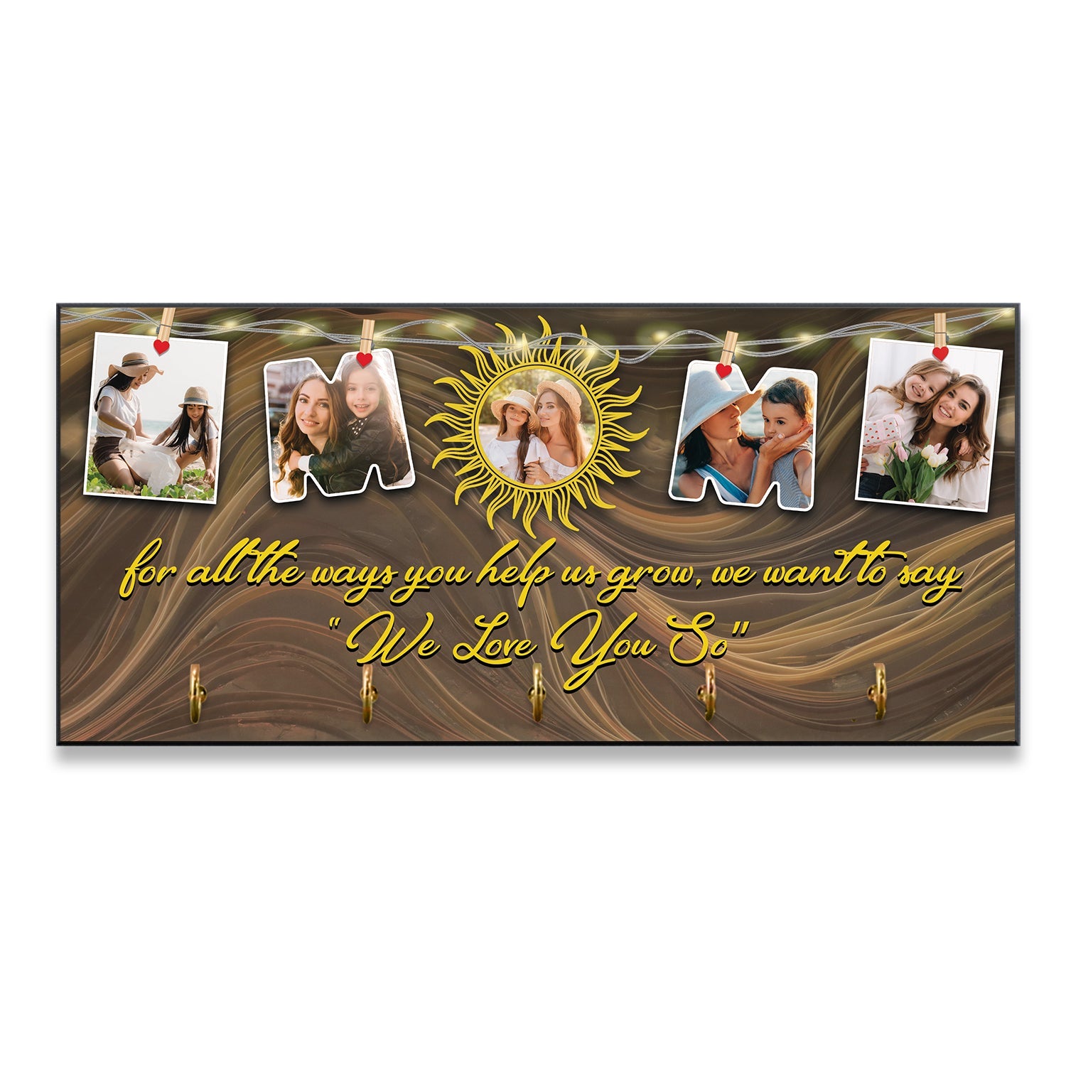 Mom, Custom Photo Collage, Key Hook