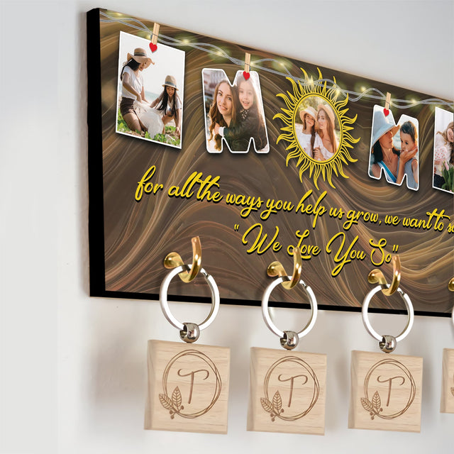 Mom, Custom Photo Collage, Key Hook
