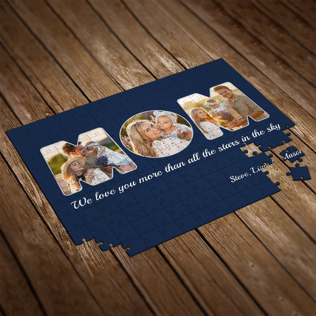 Mom Custom Photo - Personalized Name And Text Jigsaw Puzzles