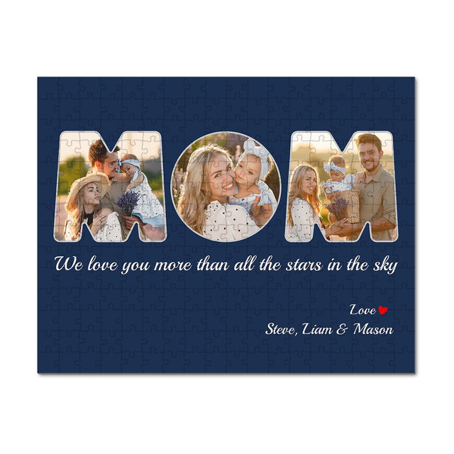 Mom Custom Photo - Personalized Name And Text Jigsaw Puzzles