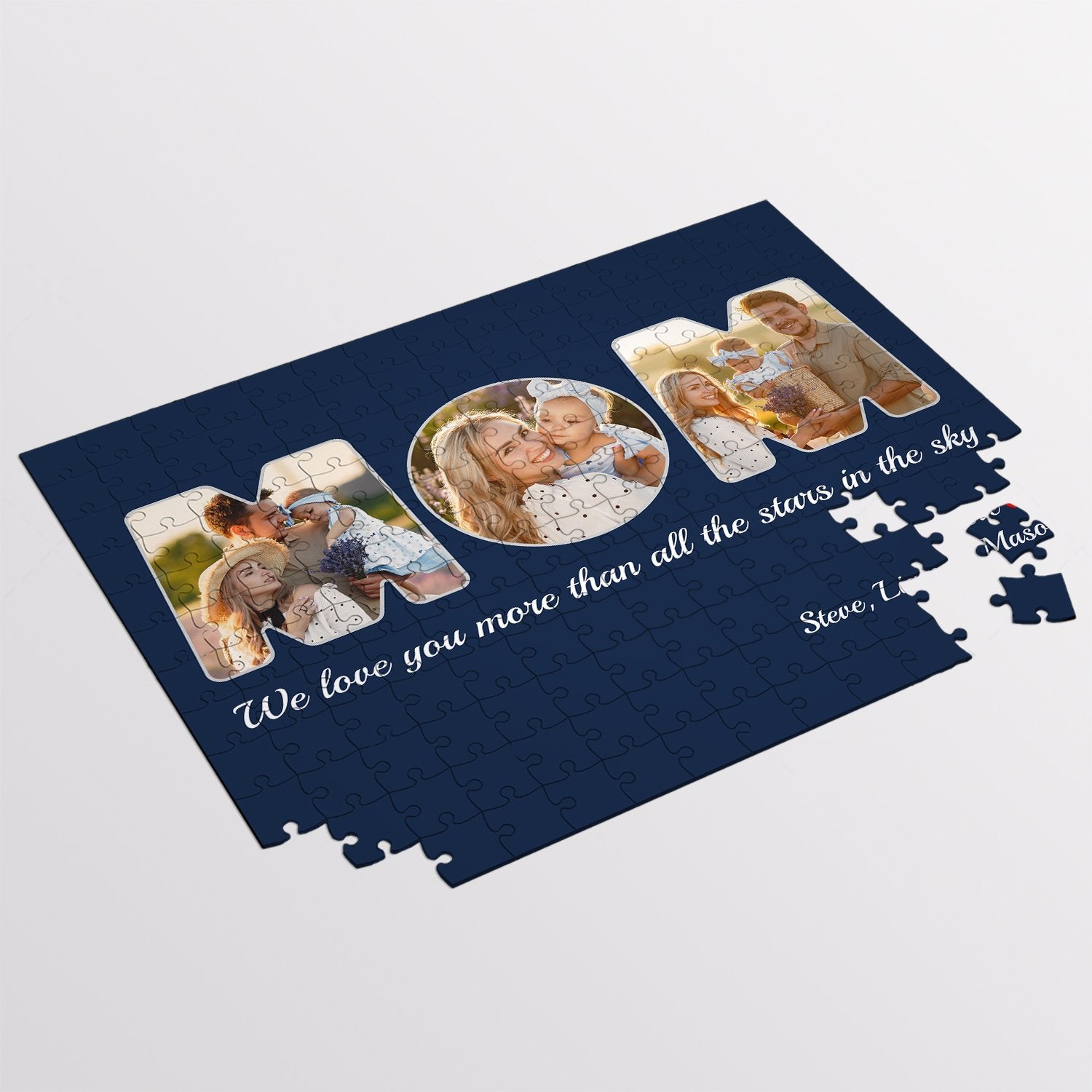Mom Custom Photo - Personalized Name And Text Jigsaw Puzzles