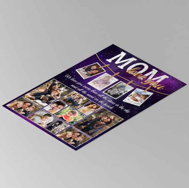 Mom, Love You, Custom Photo, Personalized Text Jigsaw Puzzles