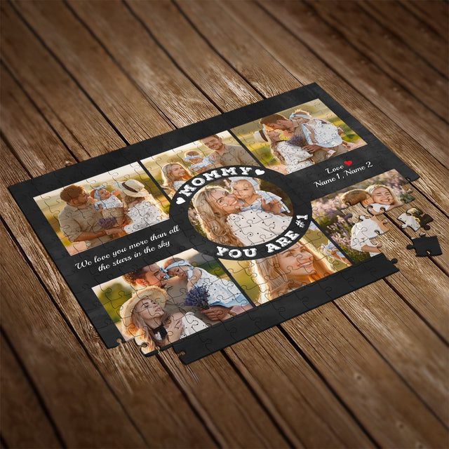 Mommy You Are Number 1, Custom Photo Collage, Personalized Name And Text Jigsaw Puzzles