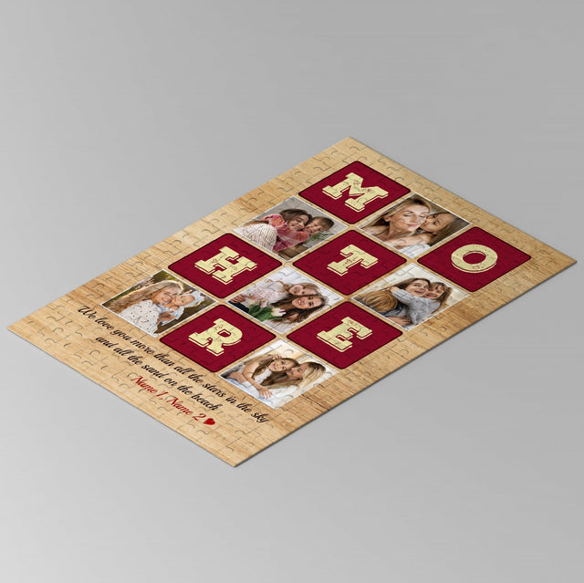 Mother, Custom Photo Collage, Personalized Name Jigsaw Puzzles