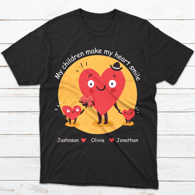 My Children Make My Heart Smile Personalized Shirt