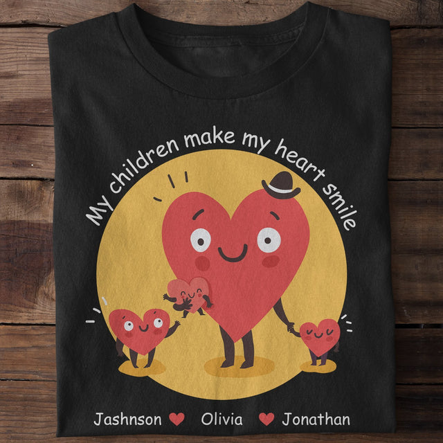 My Children Make My Heart Smile Personalized Shirt