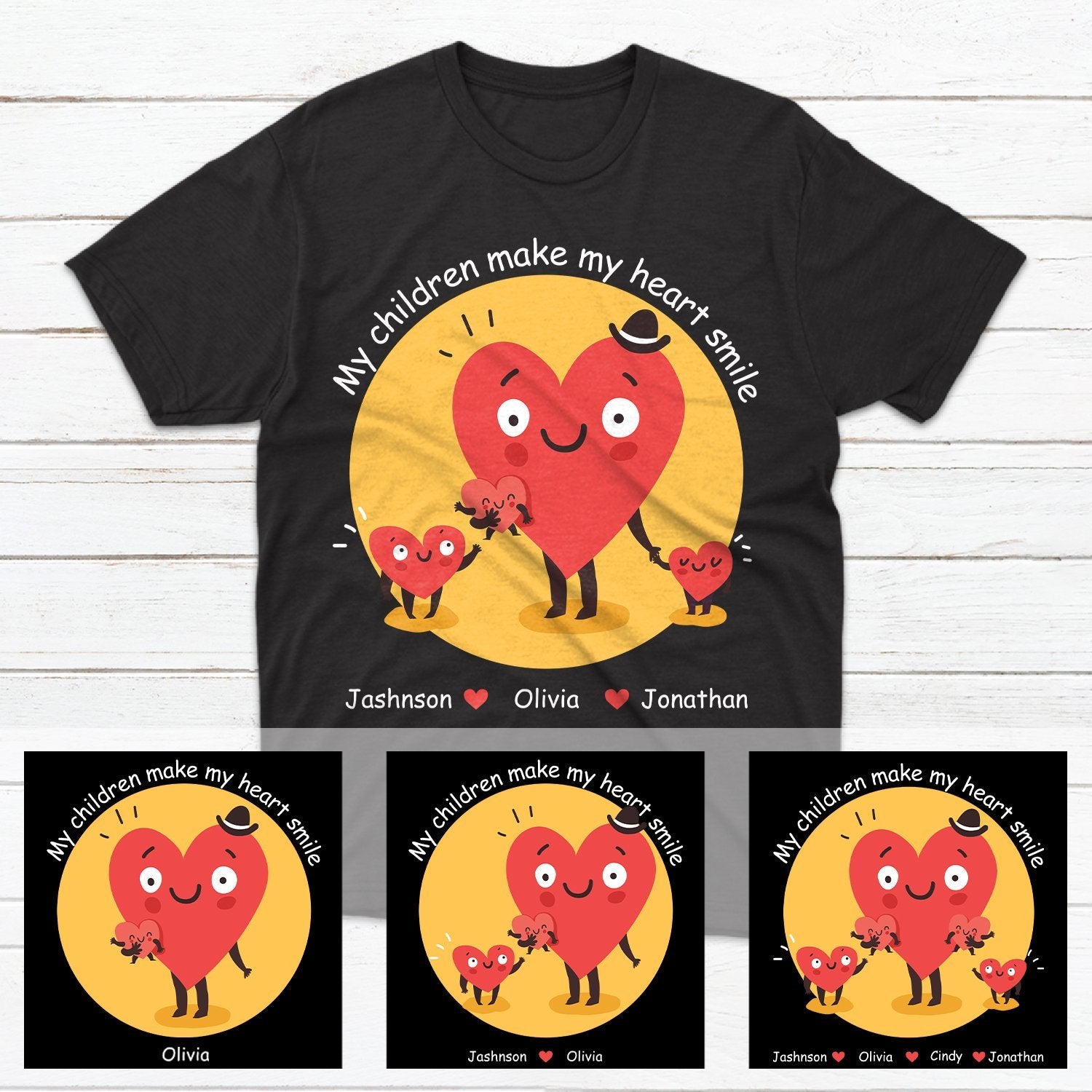 My Children Make My Heart Smile Personalized Shirt