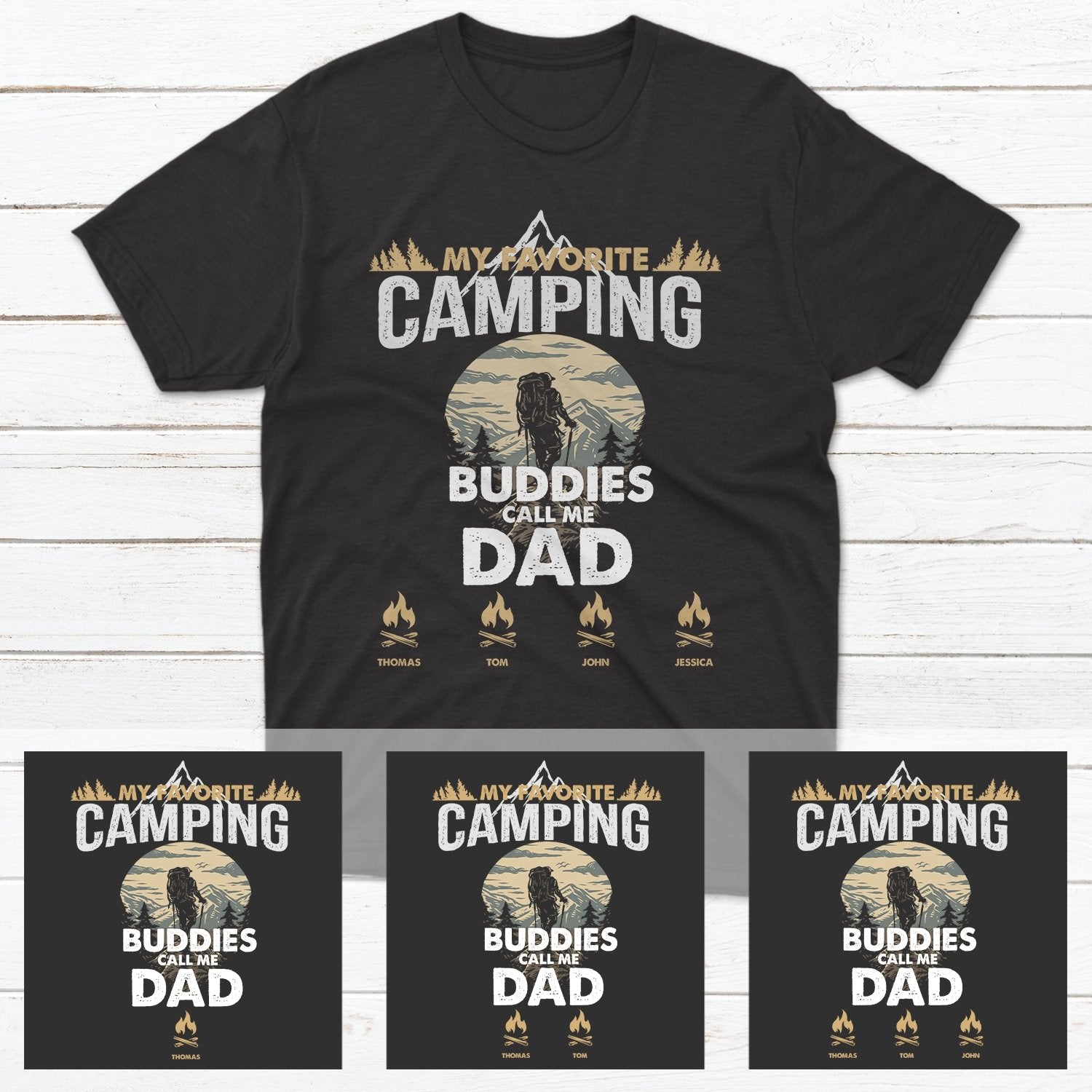 My Favorite Camping Buddies Call Me Dad Personalized Shirt
