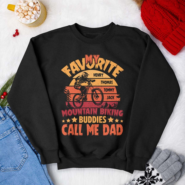 My Favorite Mountain Biking Buddies Call Me Dad Personalized Shirt