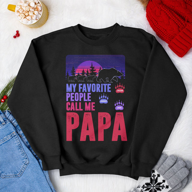 My Favorite People Call Me Papa Bear Personalized Shirt