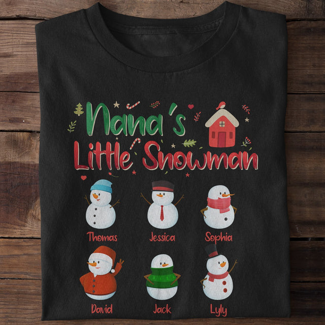 Nana Little Snowman Personalized Shirt
