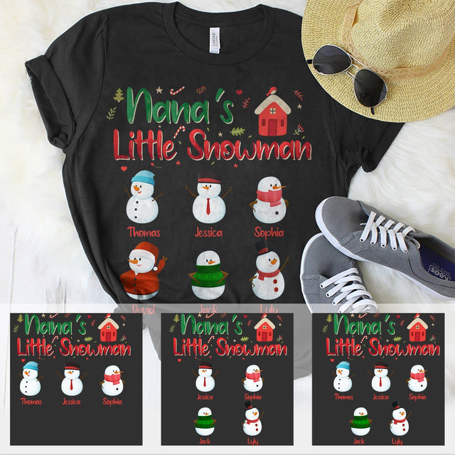 Nana Little Snowman Personalized Shirt