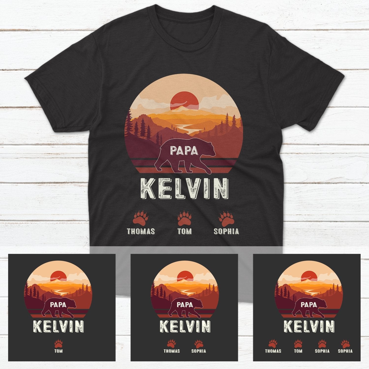 Papa Bear Personalized Shirt