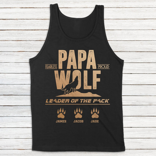 Papa Wolf Personalized Shirt