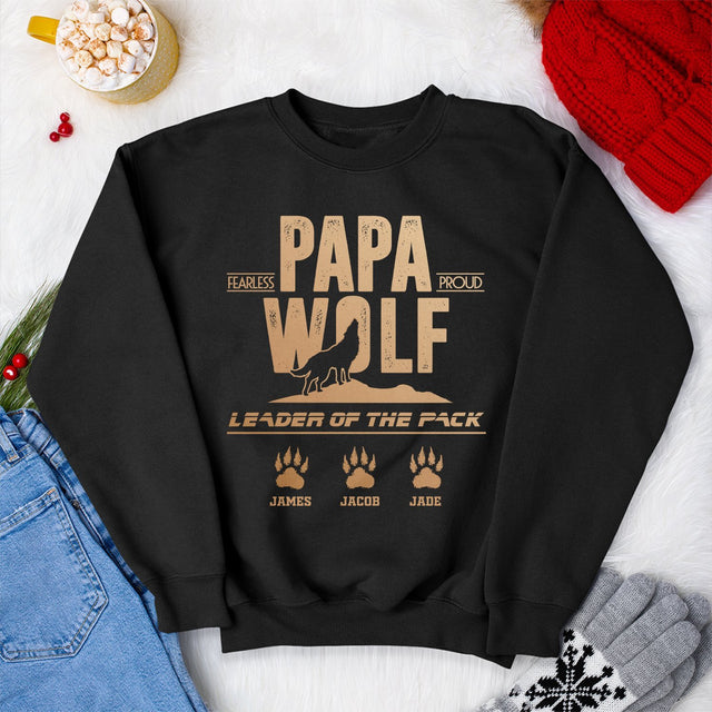 Papa Wolf Personalized Shirt
