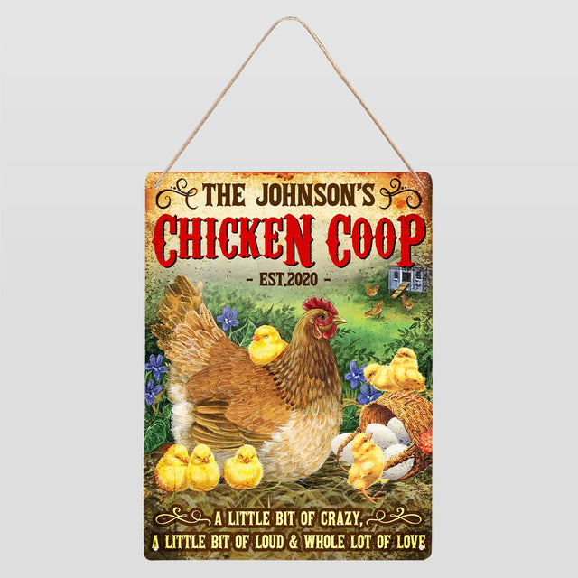 Personalized Chicken Coop, Customized Farm Sign, Personalized Family Name And Years