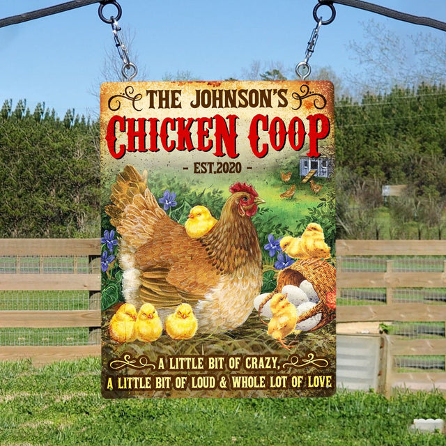 Personalized Chicken Coop, Customized Farm Sign, Personalized Family Name And Years