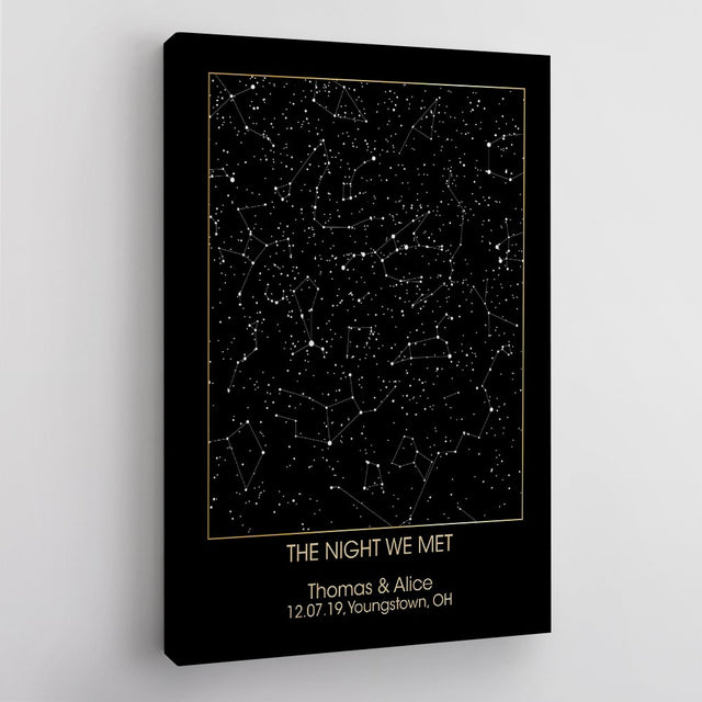 Personalized Night Sky And Text Black Background