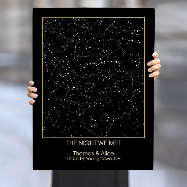 Personalized Night Sky And Text Black Background