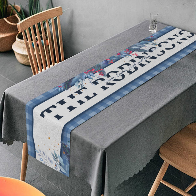 Personalized Table Runner, Custom Family Name