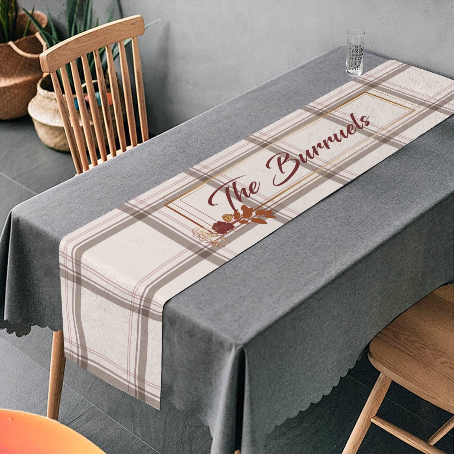 Personalized Table Runner, Custom Family Name