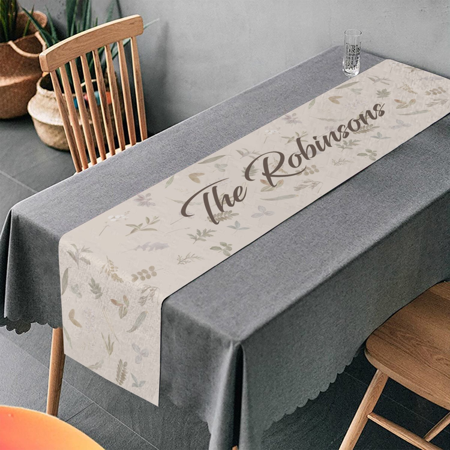 Personalized Table Runner, Custom Family Name