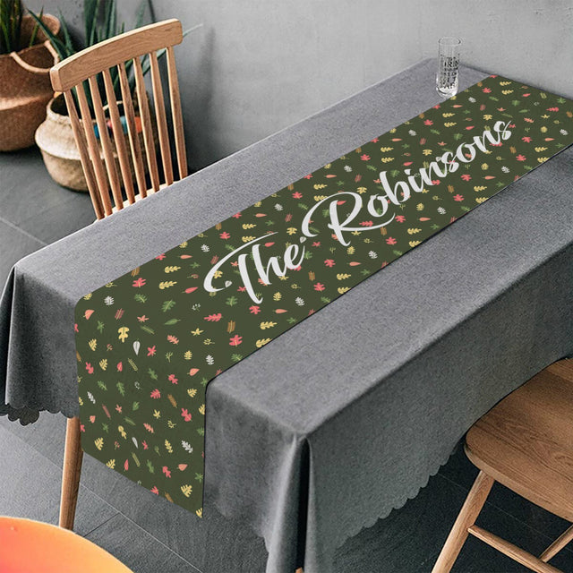 Personalized Table Runner, Custom Family Name
