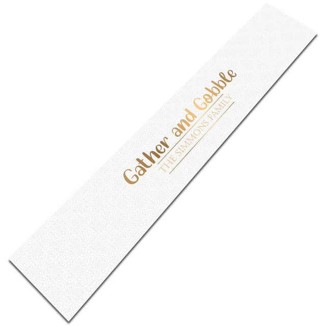 Personalized Table Runner, Custom Family Name, Gather And Gobble