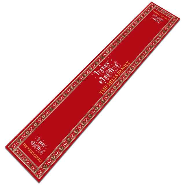 Personalized Table Runner, Custom Family Name, Home Decor