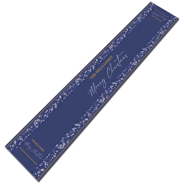 Personalized Table Runner, Custom Family Name, Merry Christmas