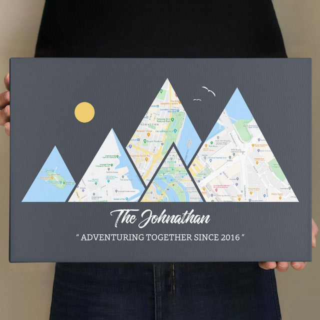 Personalized Travel Memories, Custom Map Prints, Adventure Map, Canvas Wall Art