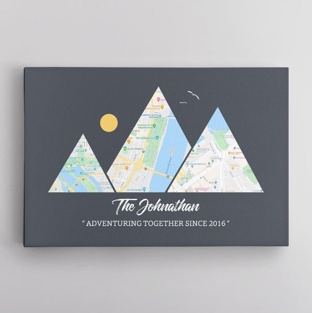 Personalized Travel Memories, Custom Map Prints, Adventure Map, Canvas Wall Art