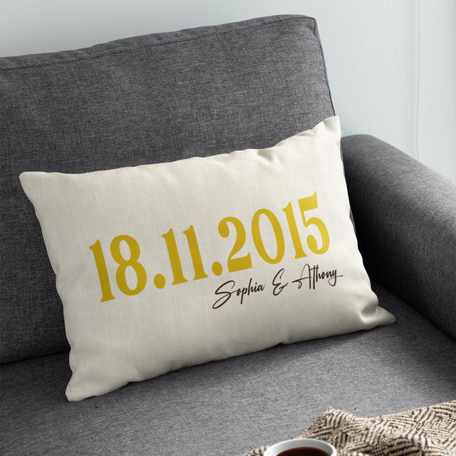 Anniversary Milestone Personalized Pillow