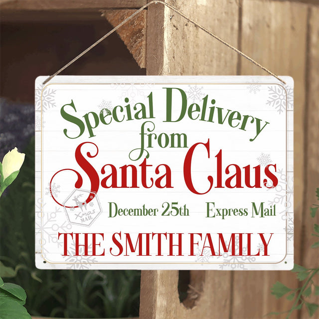 Special Delivery From Santa Claus, Custom Metal Sign