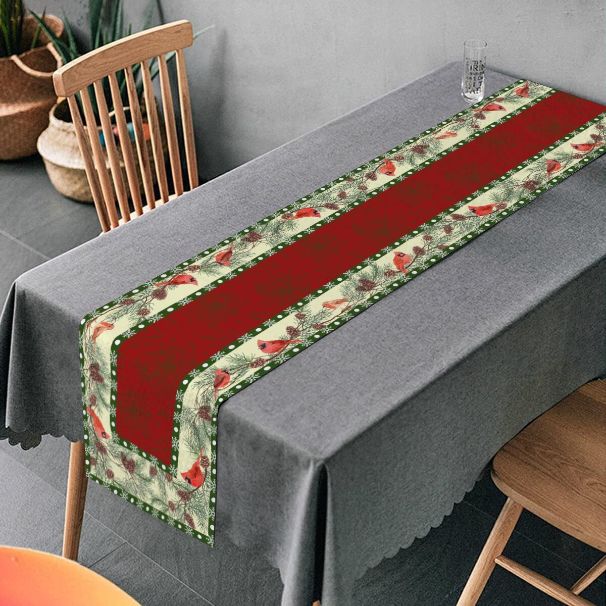 Table Runner, Cardinal Background