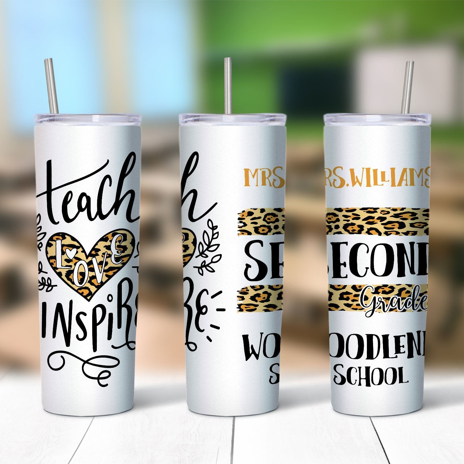 Teacher, Teaching, Inspiring, Gift, 20oz Skinny Tumbler Custom Drinkware  w/straw