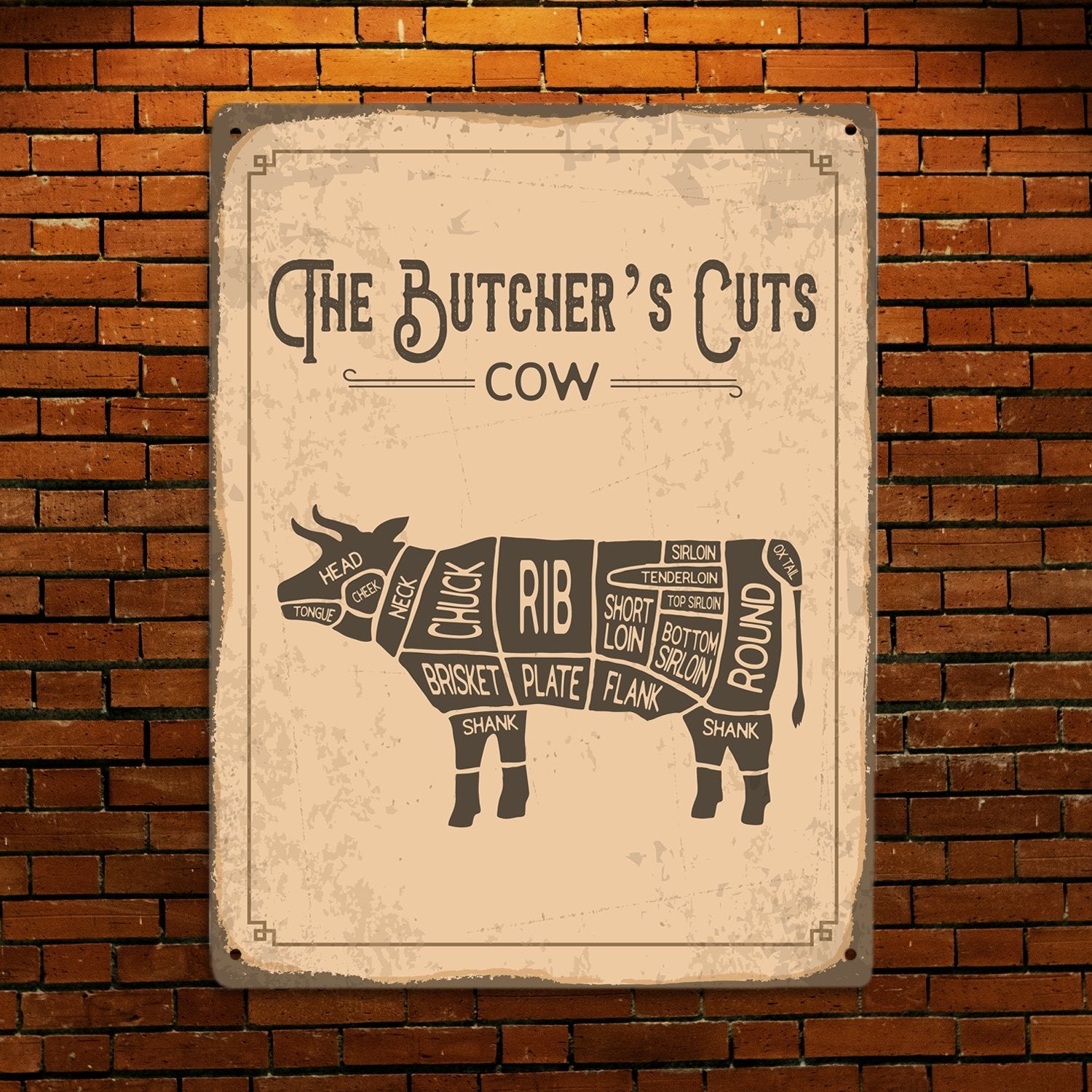 The Butcher's Cut's Cow, Metal Signs
