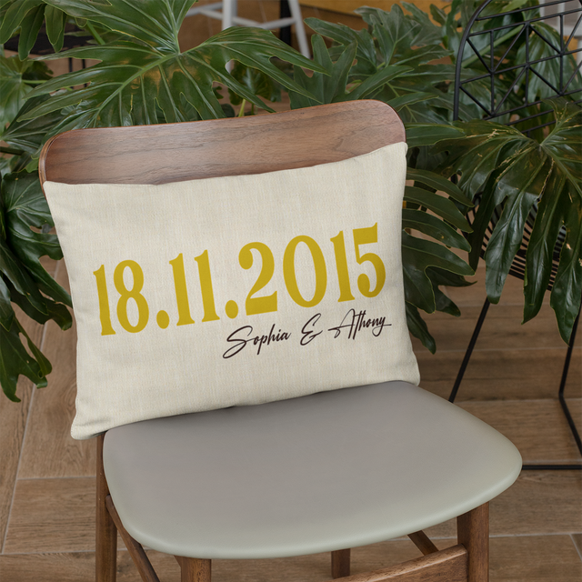 Anniversary Milestone Personalized Pillow