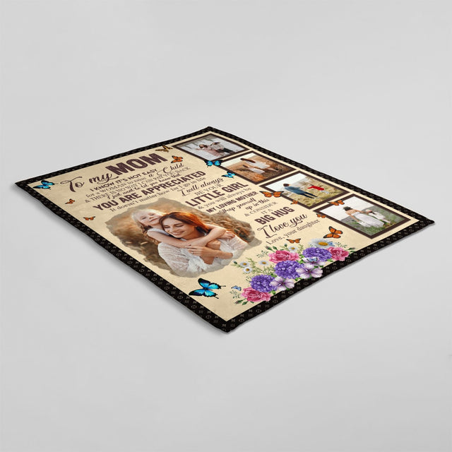 To My Mom, Custom Photo Blanket