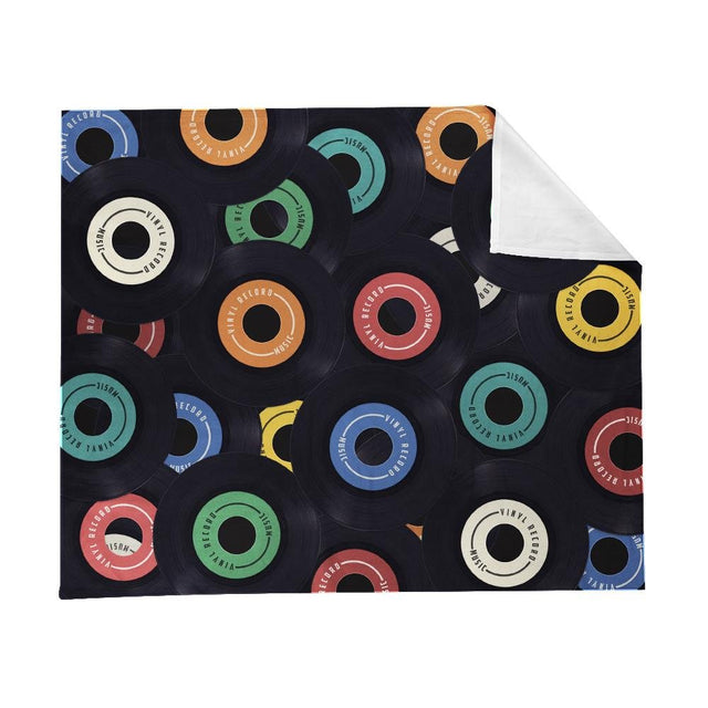 Vinyl Record Art Fleece Blanket