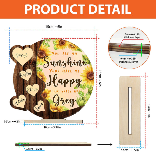 You Are My Sunshine, Wooden Plaque 3 Layers