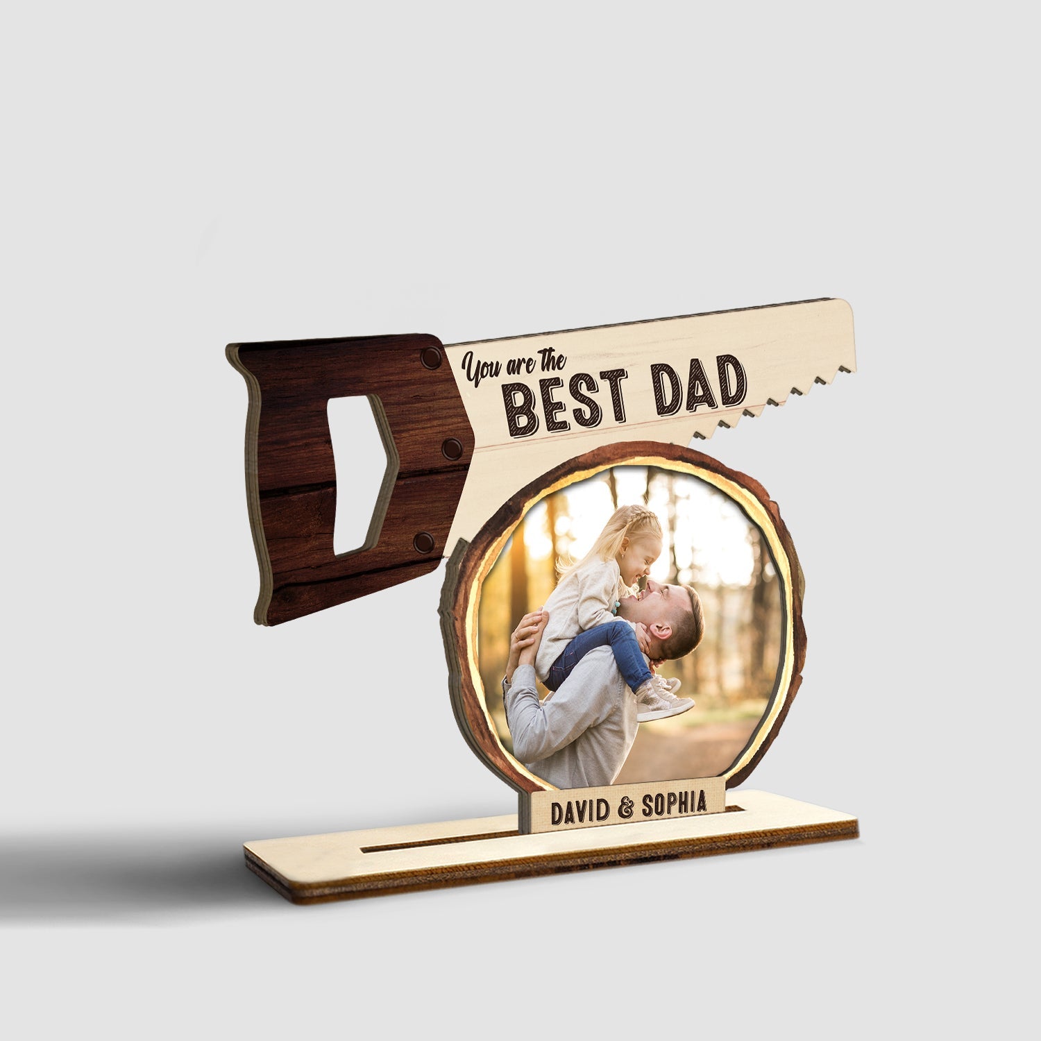 You Are The Best Dad, Custom Photo, Wooden Plaque 3 Layers