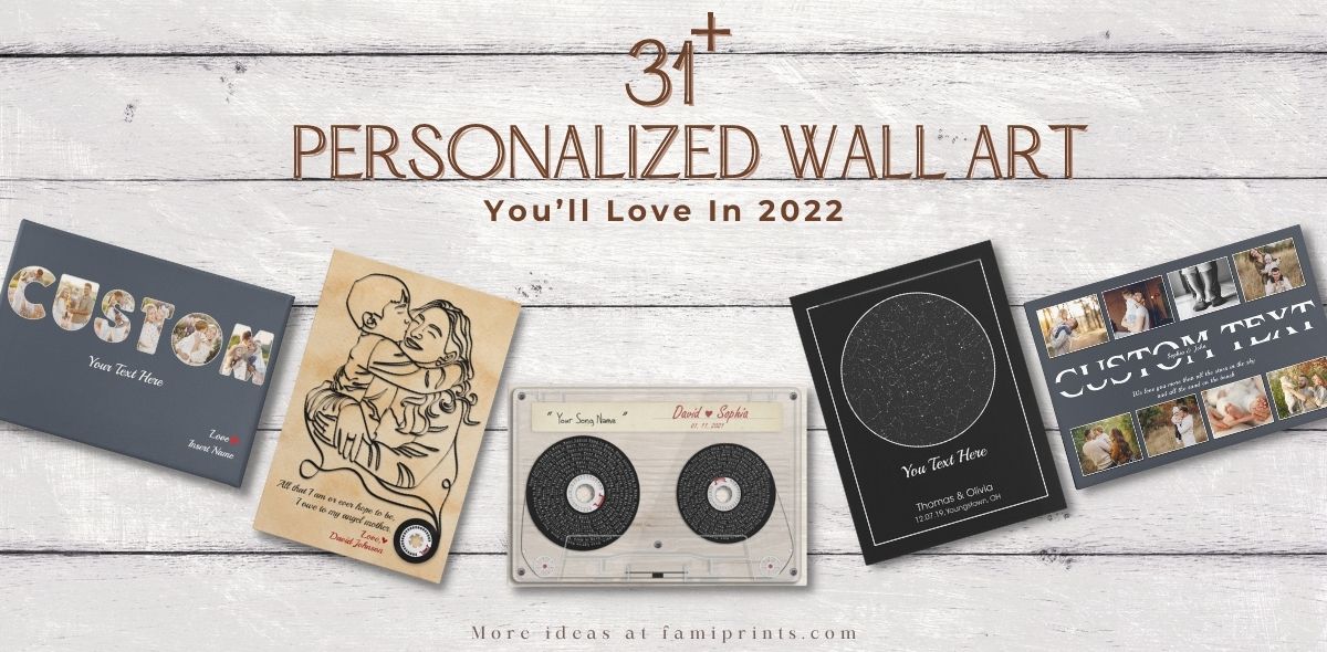 31+ Standout Personalized Wall Art You’ll Love In 2022 (From $10) - FamiPrints | Trending Customizable Family Gifts