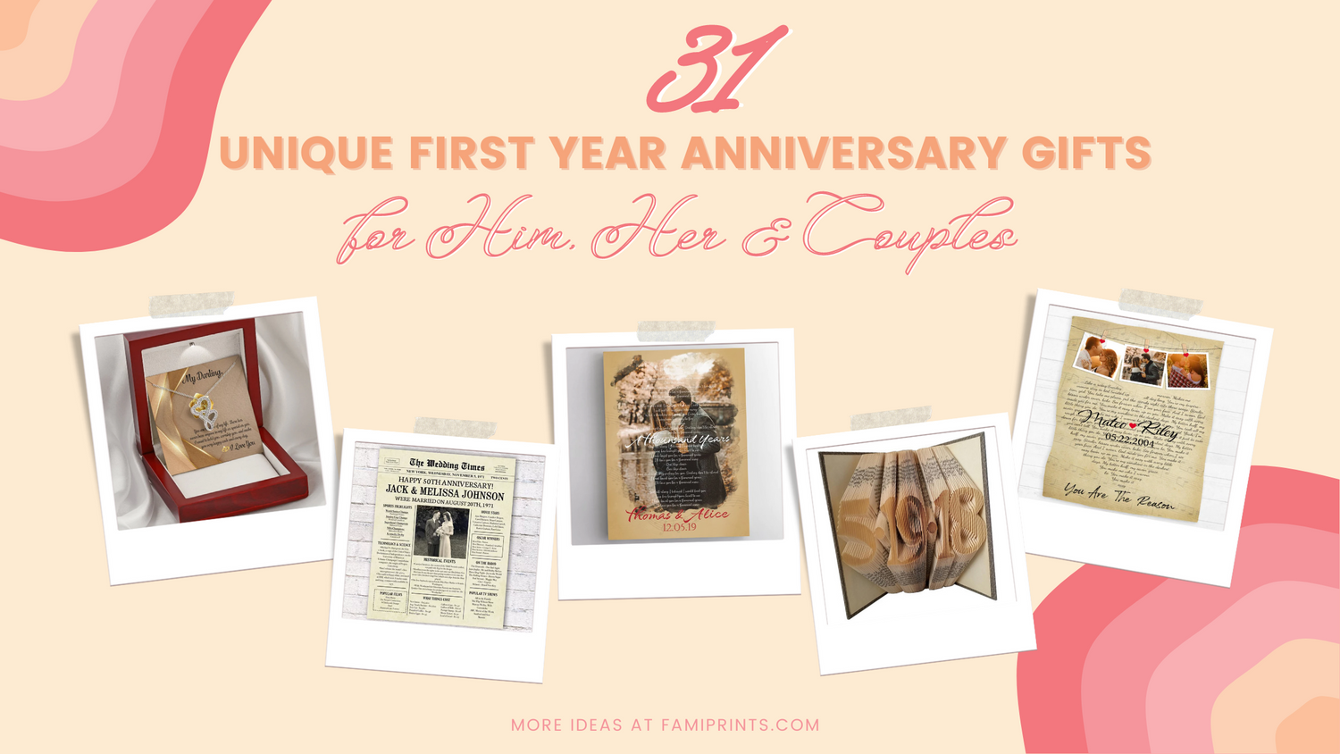 Top 19+ Unique First Year Anniversary Gifts for Him, Her & Couples
